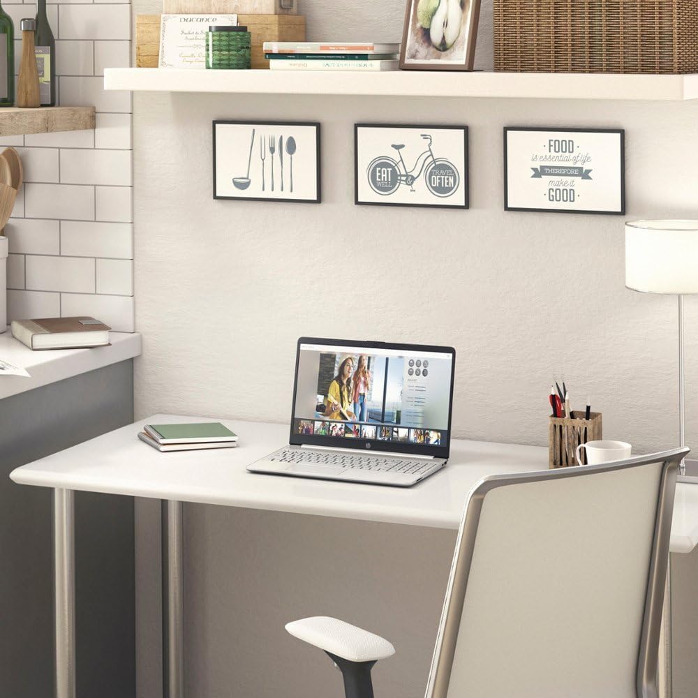 HP 15.6' HD Touch-Screen Laptop, Intel Core i3-1215U, 8GB RAM, 128GB SSD, HDMI, Bluetooth, Wi-Fi, Windows 11 Home in S Mode, Natural Silver, 15-dy5113dx