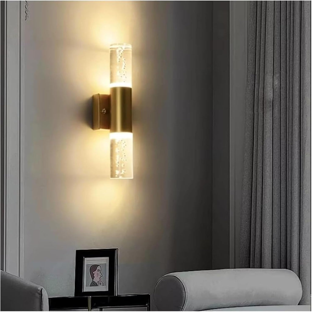 Modern Bubble Crystal LED Wall Lamps Bathroom Dresser Living Room Bedroom Gold/Silver Wall Sconces Indoor Decor Lighting Lustres Modern(Warm Light)