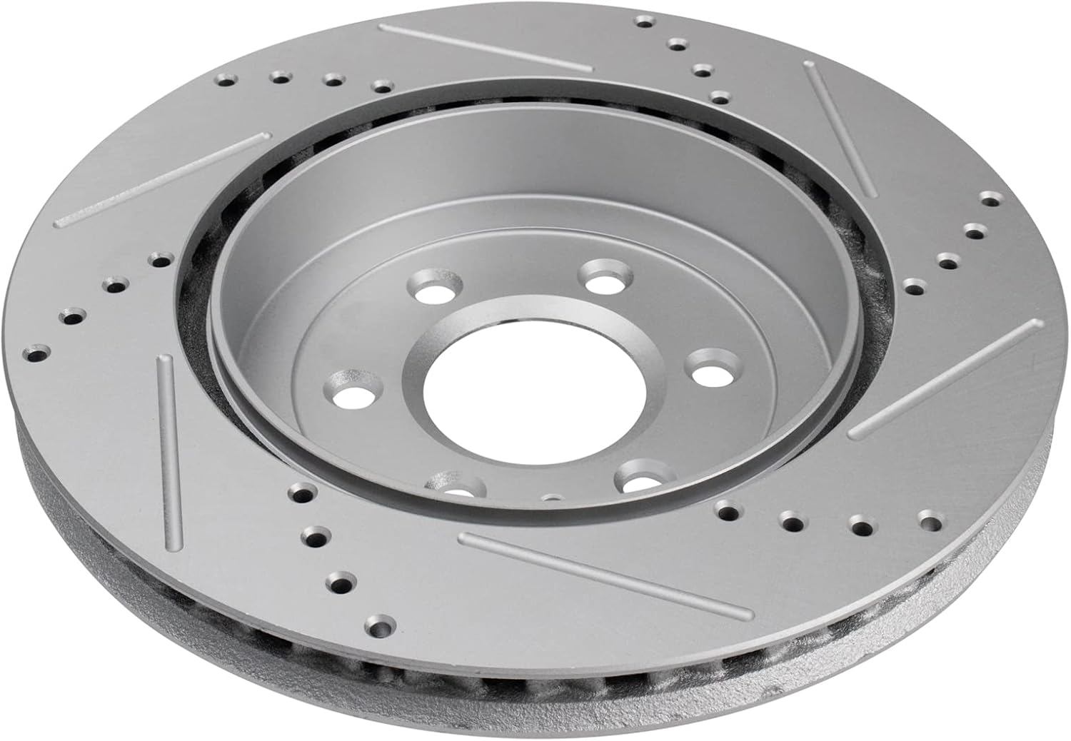TRQ Performance Rear Brake Pad and Rotor Set Ceramic Vented Coated Rotors Calipers Compatible with 2004-2009 Cadillac SRX