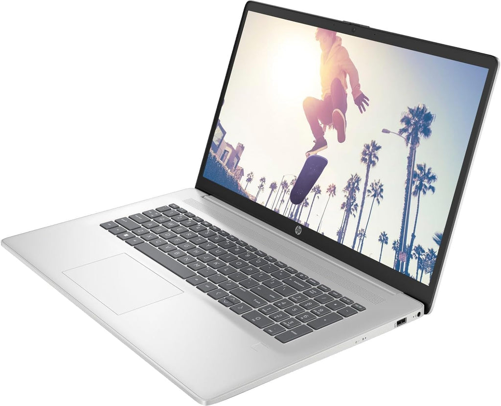 HP 17.3' HD+ Touchscreen Laptop Computer - with Office Lifetime, Intel i7-1355U(10-Core), Intel Iris Xe, 32GB RAM, 1TB SSD, WiFi 6, HD Webcam, Fingerprint Reader, Win 11 Pro, External CD/DVD Drive
