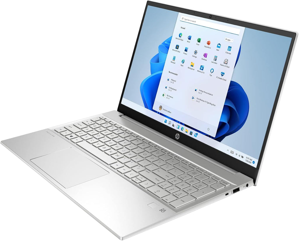 HP [Windows 11 Pro] Newest Pavilion Laptop | 15.6' Full HD Screen | Intel Core i7-1165G7 Processor | Webcam | HDMI | Wi-Fi | Bluetooth | USB Type-C | Silver (16GB RAM | 512GB PCIe SSD)