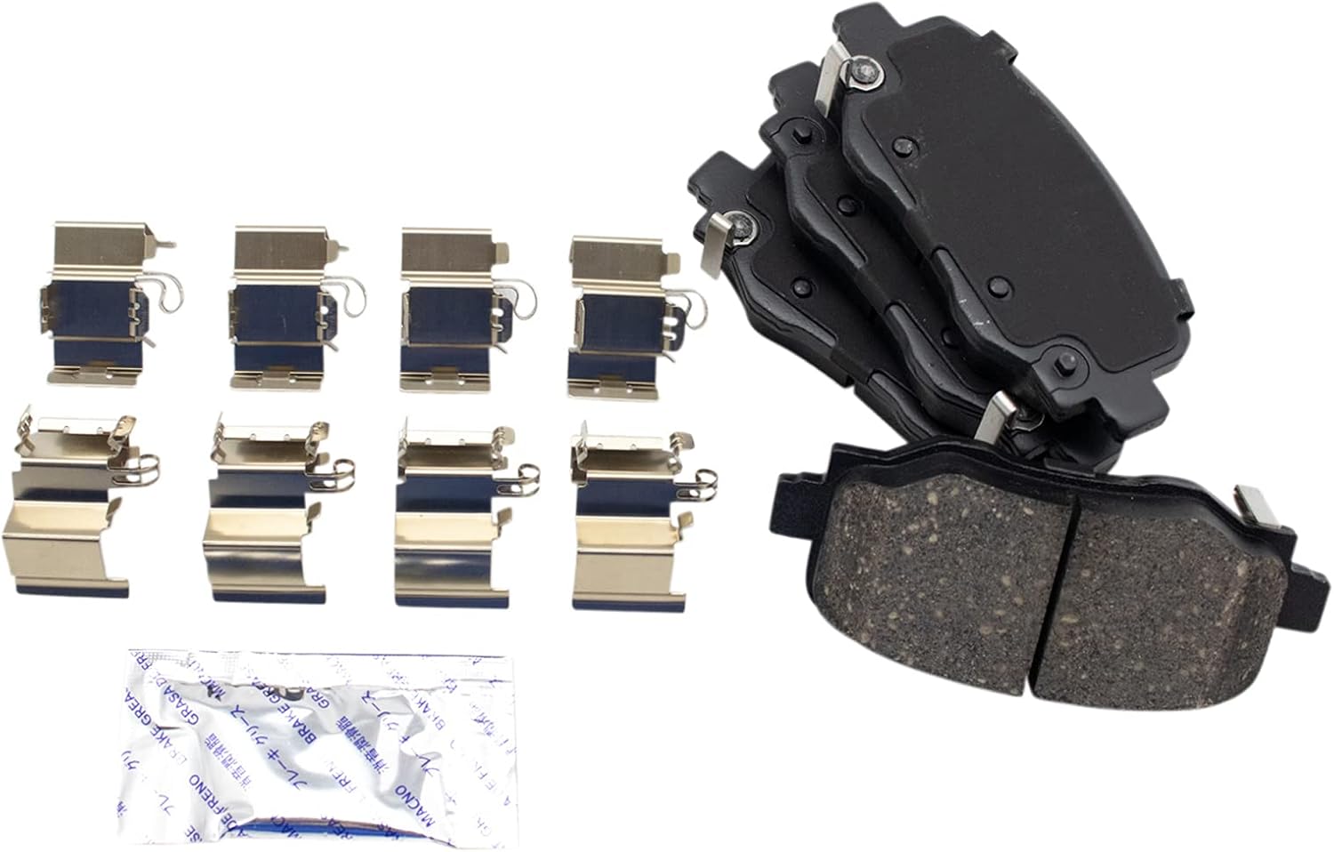 TRQ Performance Rear Brake Pad and Rotor Set Ceramic Solid Rotors Calipers Compatible with 2018 Fiat 500X 2018 Jeep Renegade