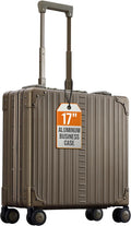Aleon All Aluminum Lightweight 17' Rolling Laptop Catalog Case, Vertical Opening with TSA Locks & Aircraft-Grade Aluminum Frame