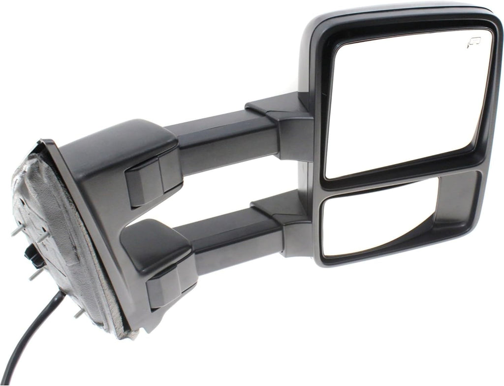 Kool Vue Driver & Passenger Side Power Heated Towing Mirrors for Ford F-250 F-350 Super Duty F-450 Super Duty F-550 Super Duty 2010 Power Fold With Signal Light & Memory Auto Extend with 2 Caps