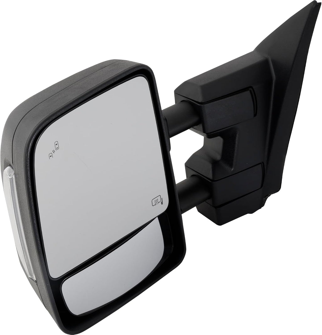 Kool Vue Driver Side Power Heated Towing Mirror for Nissan Titan 2017-2019 With Signal Light, Blind Spot Monitor, Memory & Puddle Lamp Textured