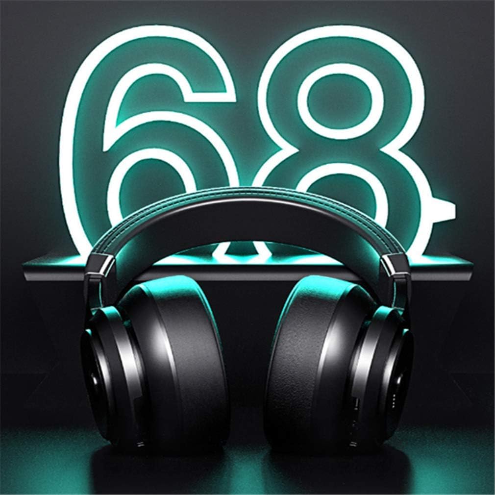 Bluetooth Wireless Headphones with Microphone Foldable Over Ear Bluetooth Soft Memory-Protein Earmuffs 5.0 Headset for Mobile Phone PC,Black