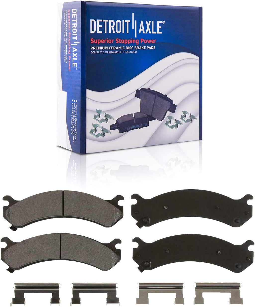 Detroit Axle - 12pc Brake Kit for 2003-2020 Express Savana 3500, 2006-2016 Express Savana 2500, Front & Rear Disc Brake Rotors Ceramic Brakes Pads Brake Calipers
