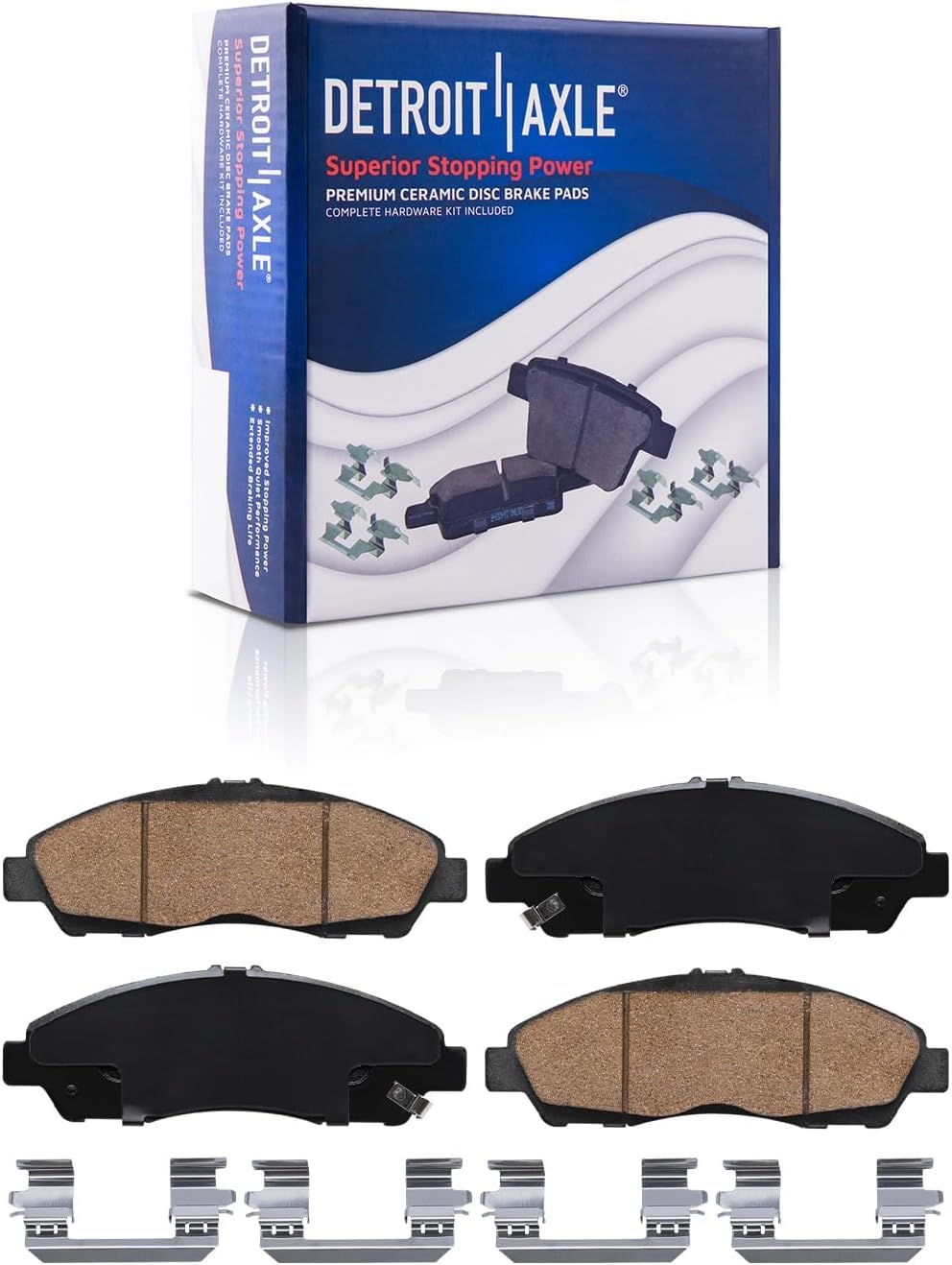 Detroit Axle - Brake Kit for 2018-2020 Buick Enclave 2017-2020 Cadillac XT5, 2020 XT6, Drilled and Slotted Disc Brakes Rotors Ceramic Brake Pads Replacement: 13.58 inch Front & 12.40 inch Rear Rotors
