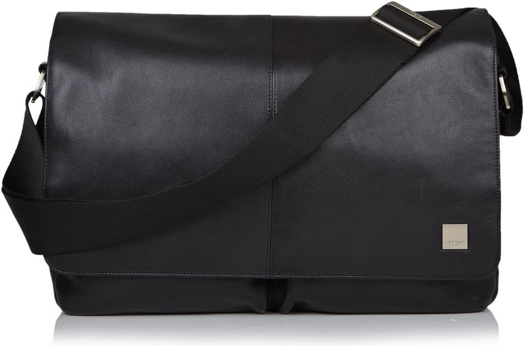 KNOMO Kobe Leather 16 inch Laptop Messenger Bag, Professional Leather Shoulder Bag for Men and Women