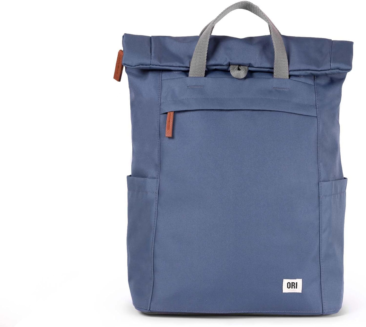 ORI LONDON Travel Backpack - Large Water-Resistant Nylon Rolltop Laptop Backpack for Men & Women - The Finchley - Airforce