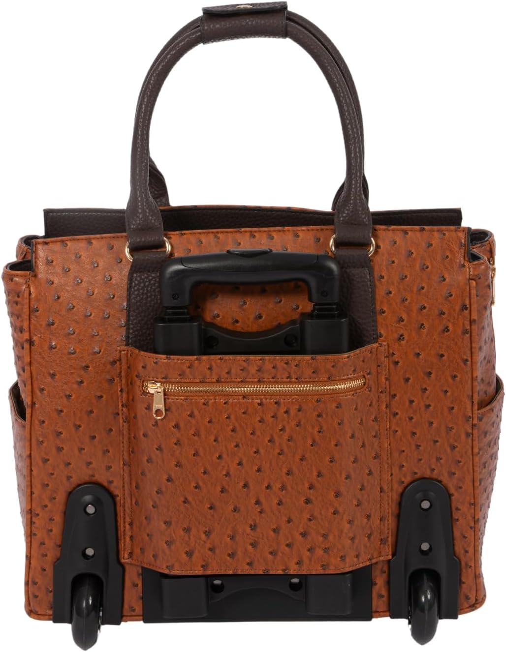 JKM & Company Rolling Laptop Bag for Women | Designer Wheeled Briefcase | Fits 13-17' Laptops | Office Travel Computer Case