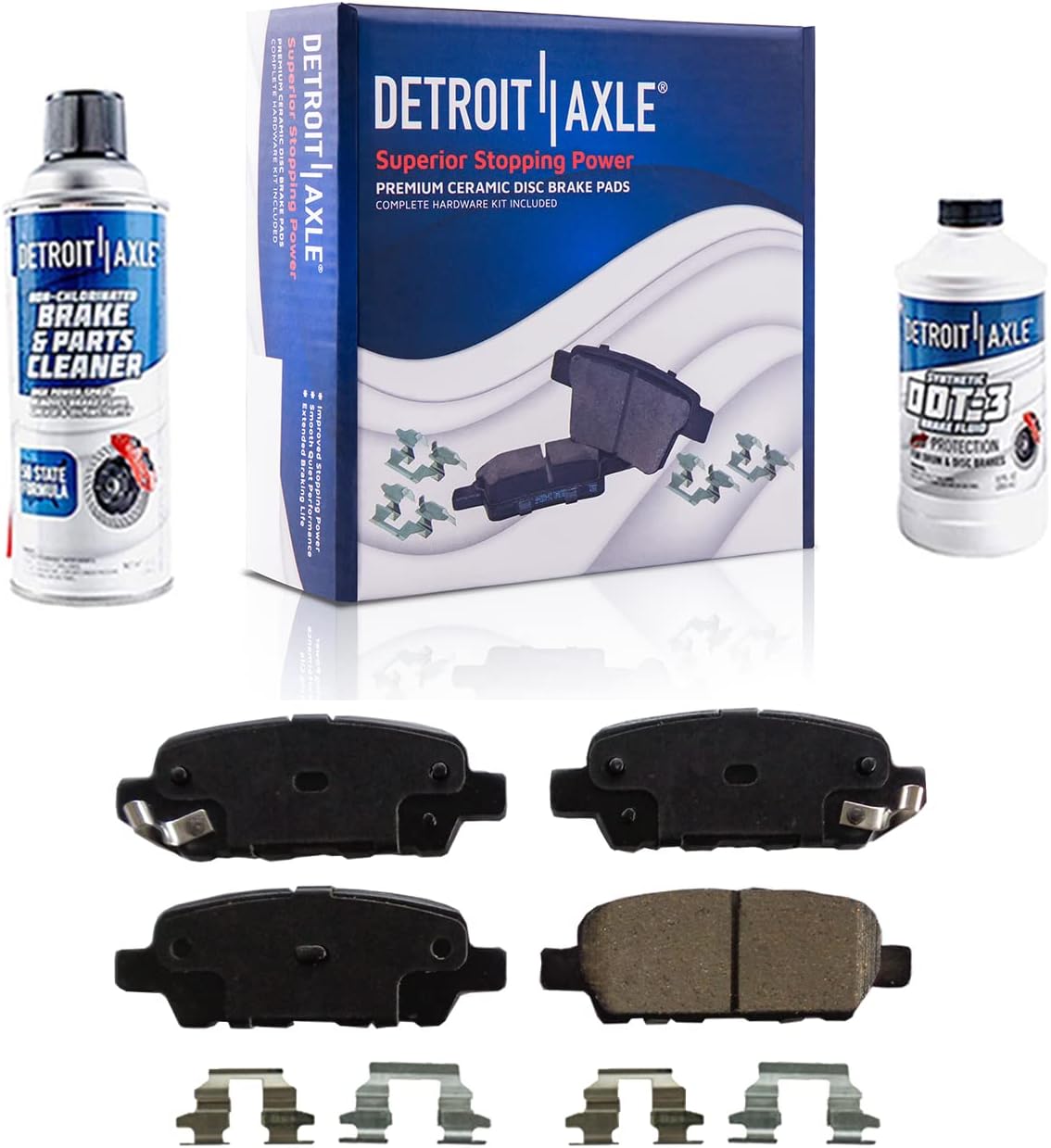 Detroit Axle - Brake Kit for 2007-2010 Nissan Altima Disc Brake Rotors Ceramic Brakes Pads Brake Calipers 2008 2009 Replacement [11.65 inch Front & 11.46 inch Rear Rotors]