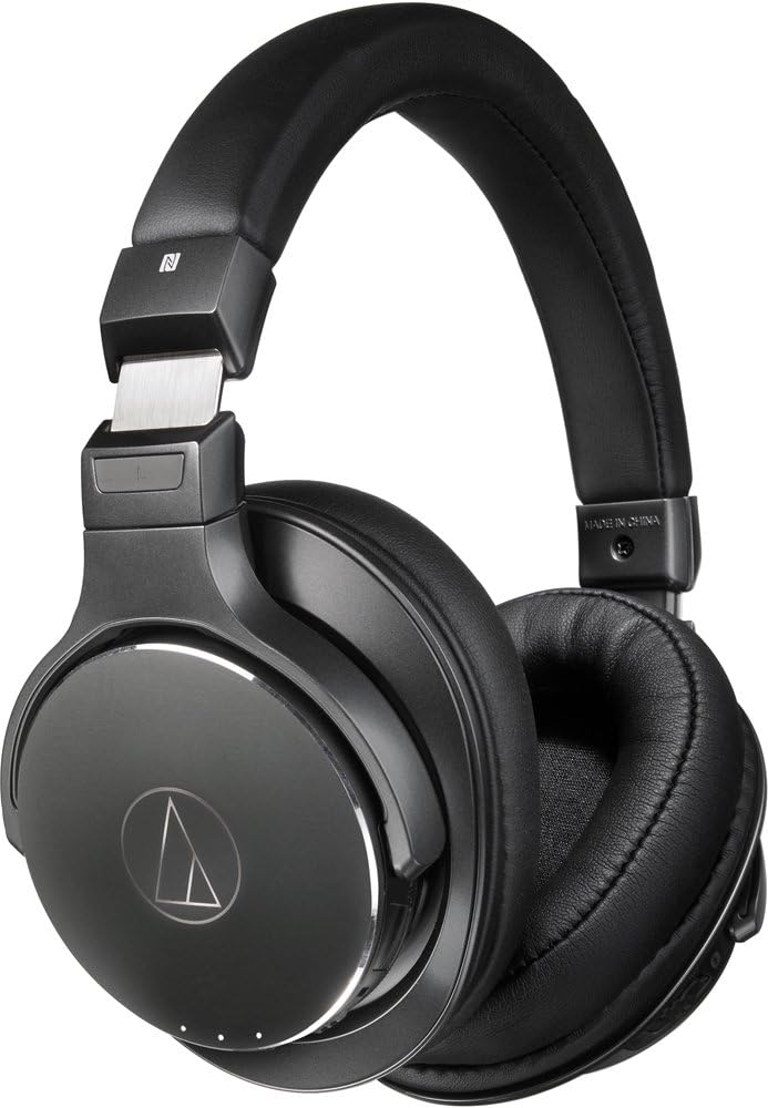 Audio-Technica ATH-DSR7BT Bluetooth Wireless Over-Ear Headphones with Pure Digital Drive, Black, Adjustable