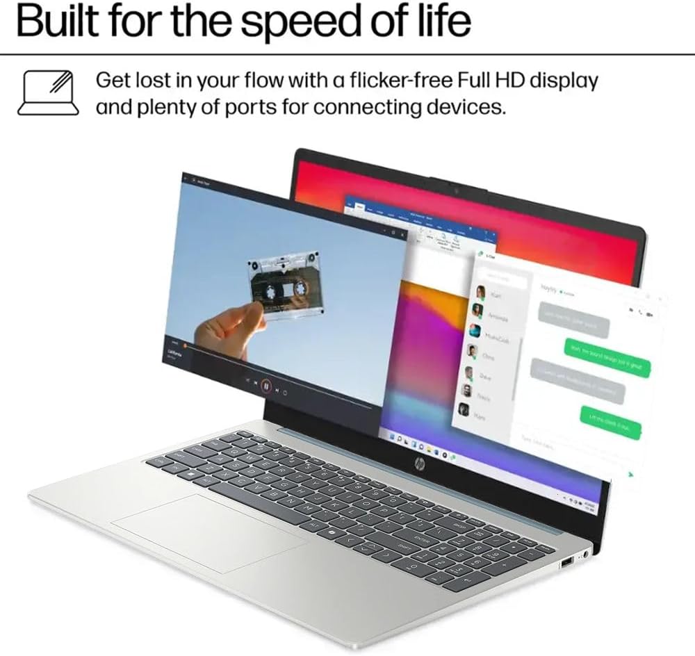 HP Pavilion Laptop, 15.6' FHD Touchscreen, Intel i3-N305, 16GB RAM 512GB PCIe SSD, Win 11 Pro, WiFi 6, FHD Audio, FHD Camera, Anti-Glare, Up to 10.25 Hrs Use, w/WOWPC Recovery USB