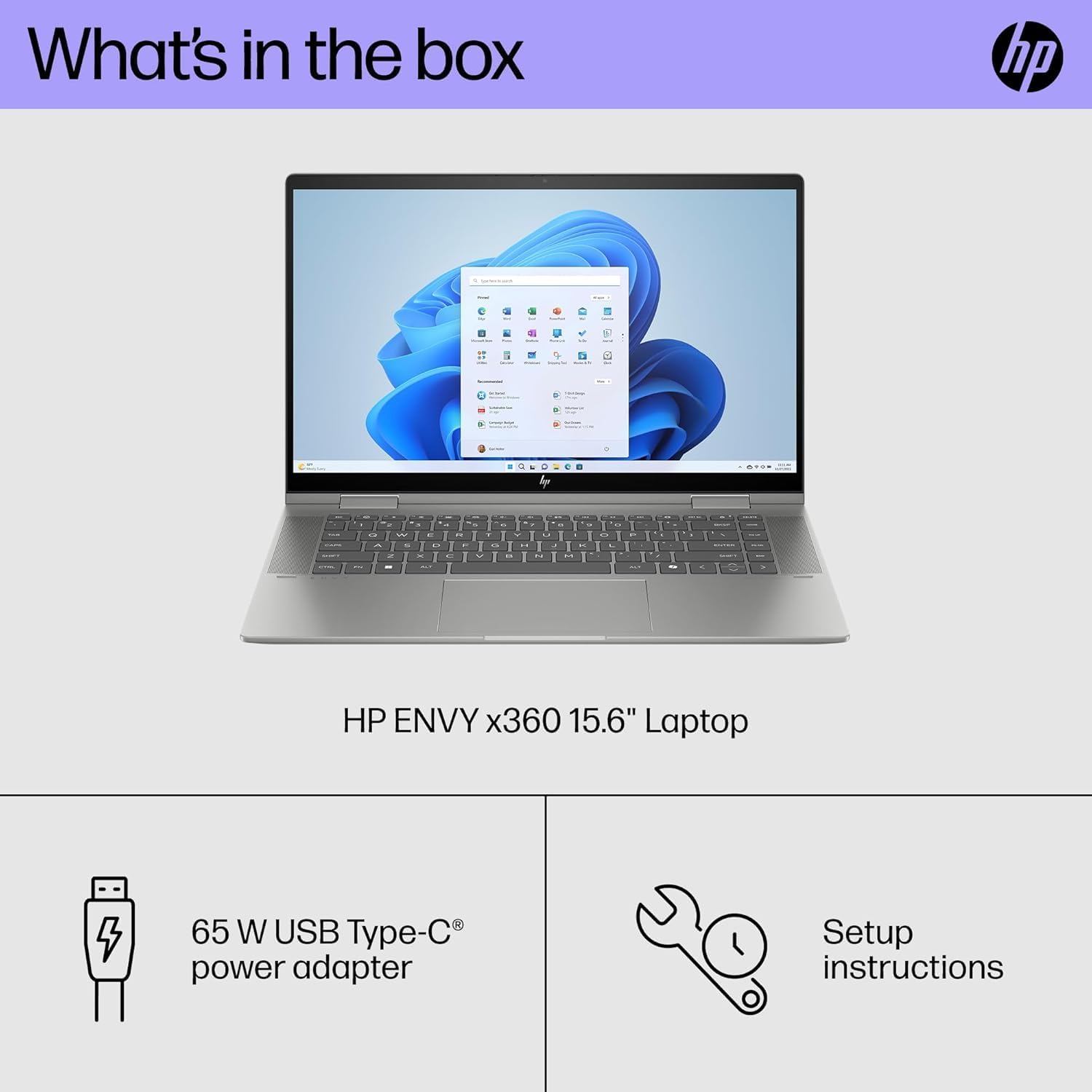 HP Envy x360 15.6' FHD Touchscreen 2-in-1 Laptop, 13th Gen i5-1335U Processor, 16GB RAM 1TB SSD, Backlit Keyboard, Bluetooth, Webcam with Privacy Shutter, Wi-FI 6E, Windows 11 Pro, Mineral Silver