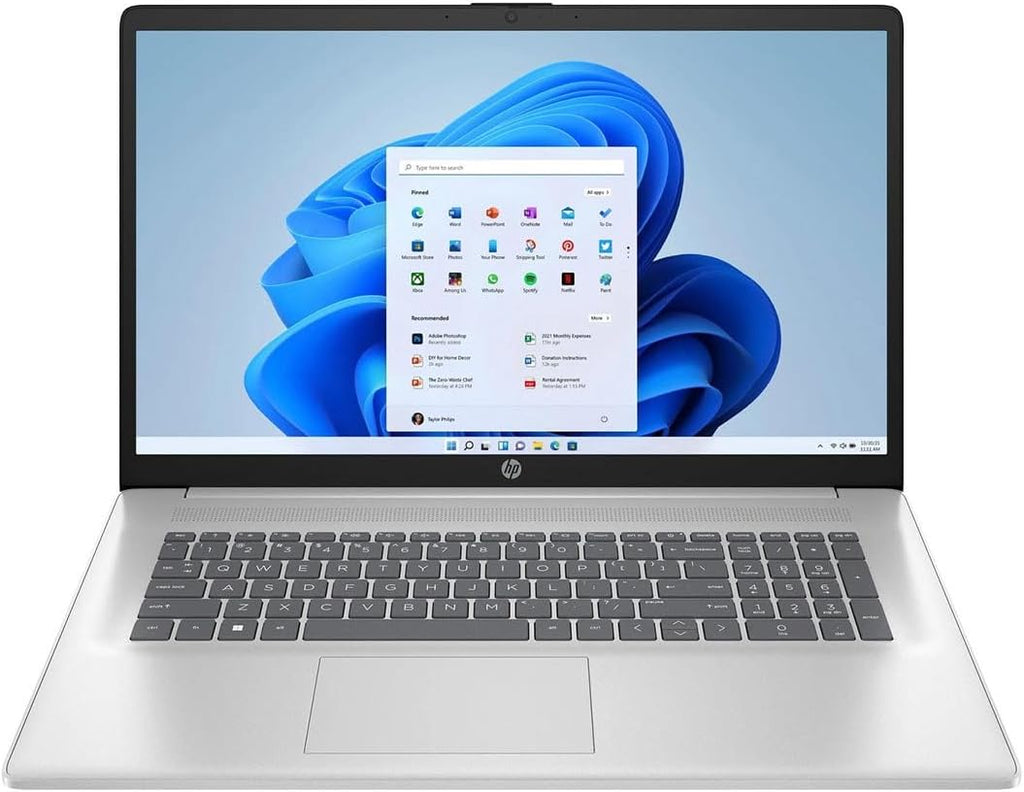 HP 17-cn3003dx 17.3' HD+ Laptop, Intel Core i3-N305 1.8GHz, 8GB RAM, 256GB SSD, Windows 11 Home, Natural Silver - Refurbished