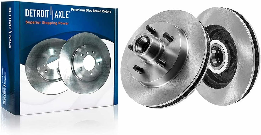 Detroit Axle - Front Brake Kit for 1999-2003 Ford F-150, 2002 Lincoln Blackwood, 2000 2001, Disc Brake Rotors Ceramic Brake Pads Brake Calipers Replacement: 12.13 inch' Front Rotor