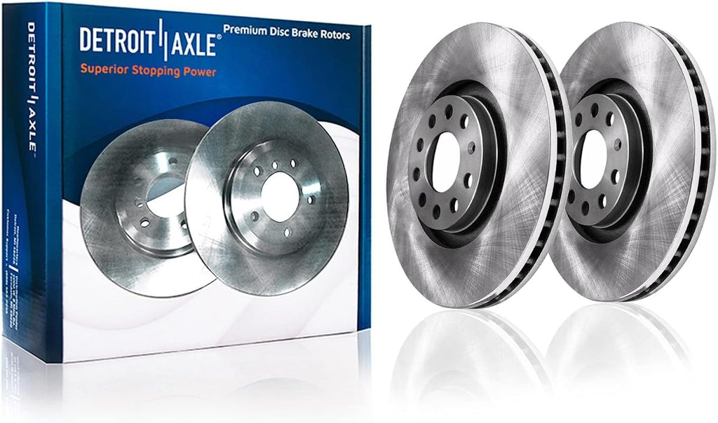 Detroit Axle - 8pc Brake Kit for Volkswagen Jetta Eos CC Audi A3 Quattro 12.28' inch Front and 11.10' inch Rear Disc Brake Rotors Ceramic Brakes Pads 2010 Replacement