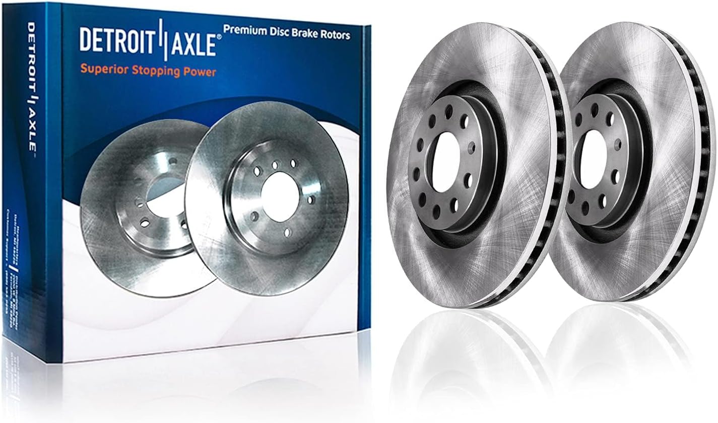 Detroit Axle - 8pc Brake Kit for Volkswagen Jetta Eos CC Audi A3 Quattro 12.28' inch Front and 11.10' inch Rear Disc Brake Rotors Ceramic Brakes Pads 2010 Replacement
