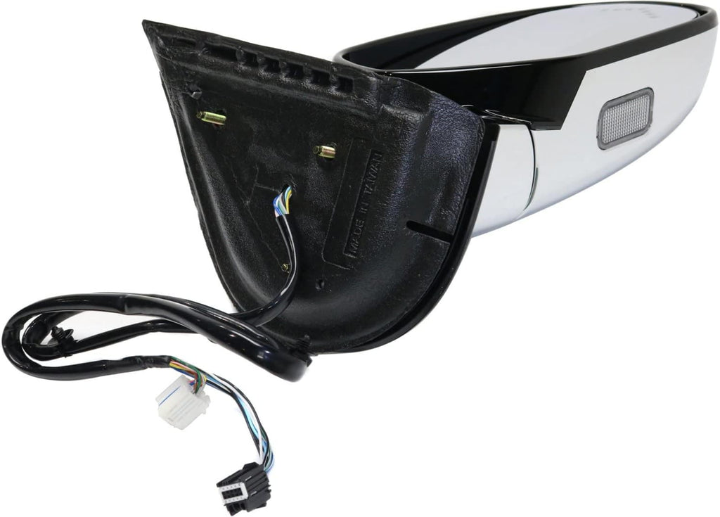 Garage-Pro Power Heated Side Mirrors for Cadillac Escalade ESV 2007-2014, Driver Passenger Side, Power Fold, Signal Light, Memory, Puddle Lamp, Chrome, Without Blind Spot Monitor