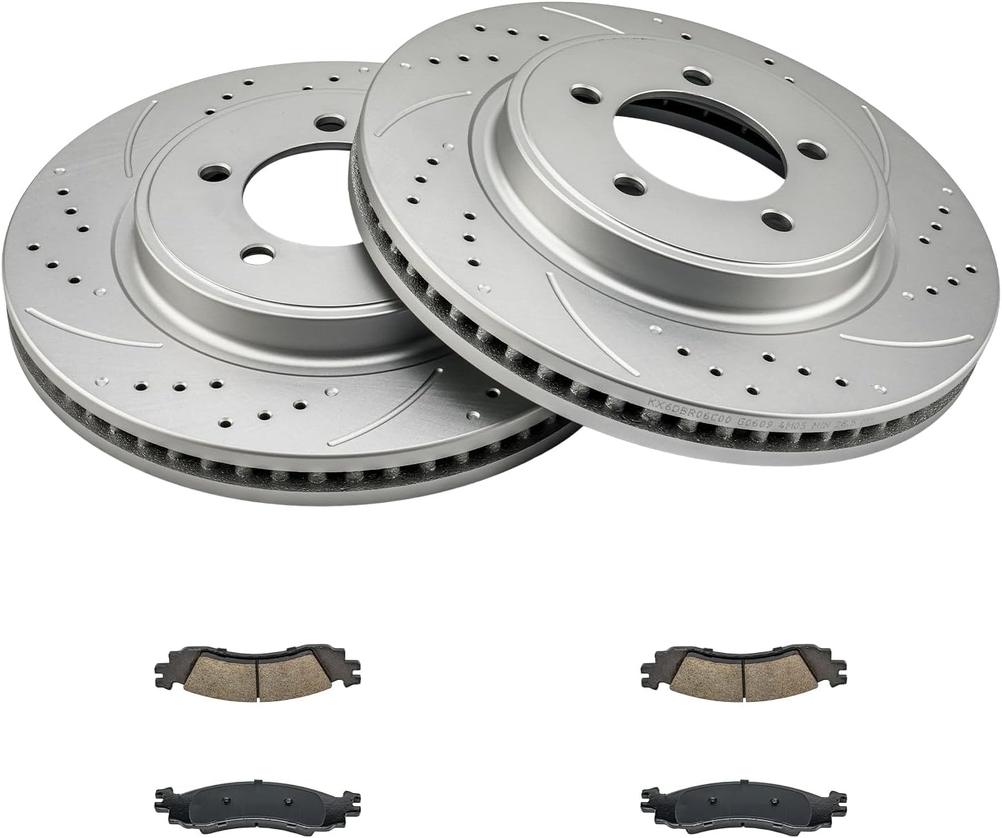 KAX Front Brake Kit for Ford Explorer 2006-2010, Explorer Sport Trac 2007-2010, Mercury Mountaineer 2006-2010, 12.01inch Brake Rotors Pads Kit, #54143+D1158 Front Brakes