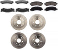 Front & Rear Brake Kit for Chevy Avalanche 1500 2002-2006 for Chevrolet Silverado 1500 2001-2005 for Chevy Silverado 1500 2001-2005 6PCS Ceramic Brakes Pads Rlimerance