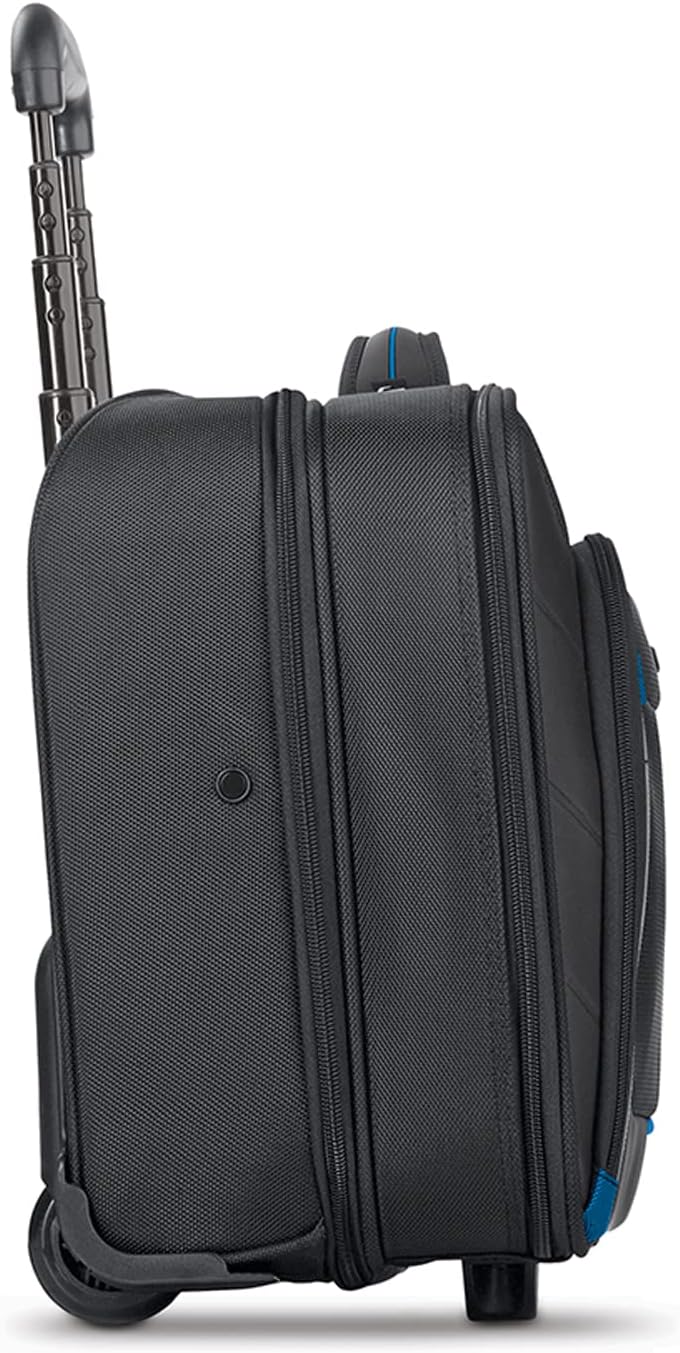 Solo New York Active Rolling Overnight Laptop Bag. Business Travel Rolling Overnighter Case for Women and Men. Fits up to 16 inch laptop - Black, 15' x 16' x 7' (TCC902-4/20)
