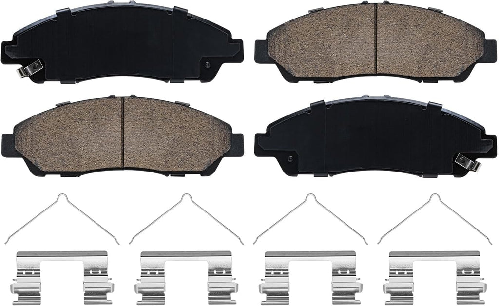 Detroit Axle - Front Brake Kit for Honda Pilot Acura MDX RLX ZDX, Disc Brake Rotors Ceramic Brakes Pads with Hardware Replacement : 12.99' inch Rotor