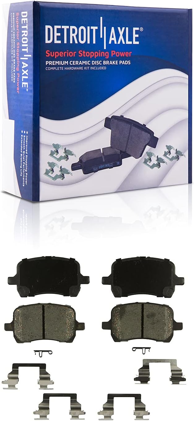 Detroit Axle - Front Brake Kit for 04-05 09-12 Chevy Malibu, 07-09 Saturn Aura, 06-10 Pontiac G6, Brake Rotors Ceramic Brakes Pads Right Brake Caliper Replacement: 11.65'' inch Rotors