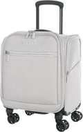Verage Under Seat Luggage with Wheels, Softside Small Suitcase Spinner Carry On Luggage Bags for Airlines Airplanes Short Trip Men Women (Cloud Gray, 14.5-Inch Plus Underseat)