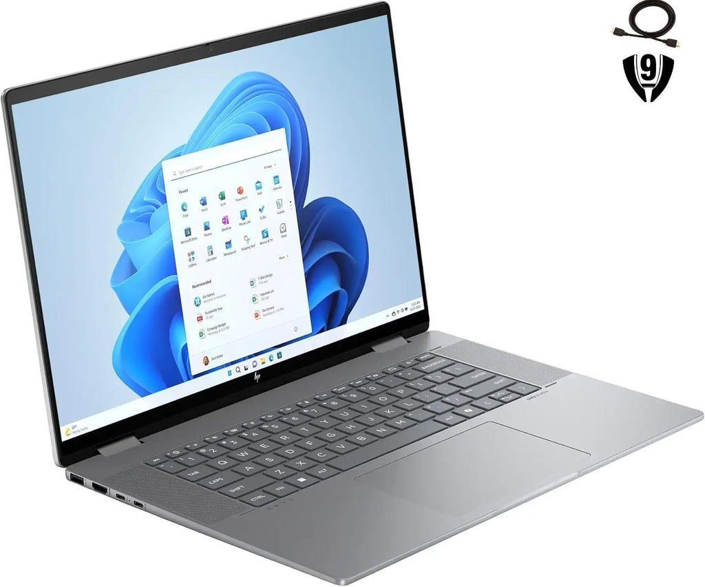 HP Envy x360 16' 2K WUXGA Touchscreen 2-in-1 Laptop, AMD Ryzen 5 8640HS Processor, 8GB RAM 2TB SSD, Backlit Keyboard, Wi-Fi 6E, Bluetooth, HDMI, Webcam, Windows 11 Home, Silver