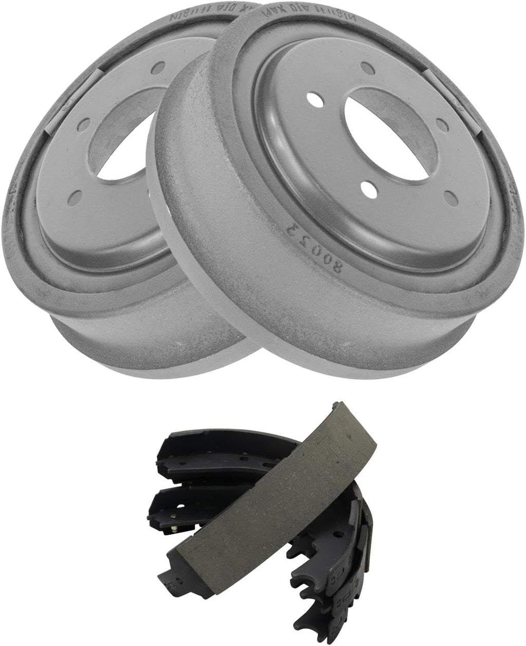 TRQ Rear Brake Drum Shoe Set Compatible with 1997-2000 Ford F-150