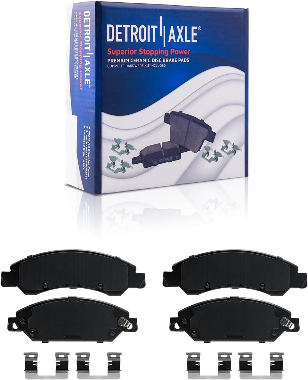 Detroit Axle - Brake Kit for 2005-2007 Chevy GMC Silverado Sierra 1500, Drilled and Slotted Brake Rotors Ceramic Pads Rear Drums Shoes Replacement : 12.99' inch Front Rotor