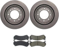 4X Rear Brake Kit - Brake Pads and Rotors Kit Automotive Replacement Brake Kits for Chevrolet Avalanche 2500 2002-2006 for Chevy Avalanche 2500 2002-2006 for Chevrolet Silverado 1500 2004-2004