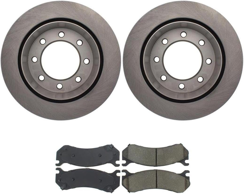 4Pcs Brakes Kit Rear Disc Brake Rotors Brakes Pads for Chevrolet Avalanche 2500 2002-2006 for Chevy Avalanche 2500 2002-2006 for Chevrolet Silverado 1500 2004-2004