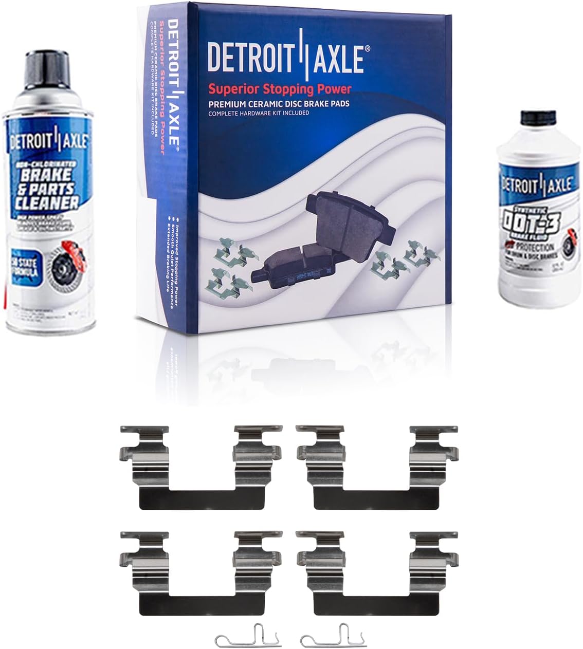 Detroit Axle - 5-Lug Front Brake Kit for 2007-2010 Chevrolet Cobalt Pontiac G5, Wheel Bearing Hubs Disc Brake Rotors Ceramic Brake Pads 2008 2009 Replacement