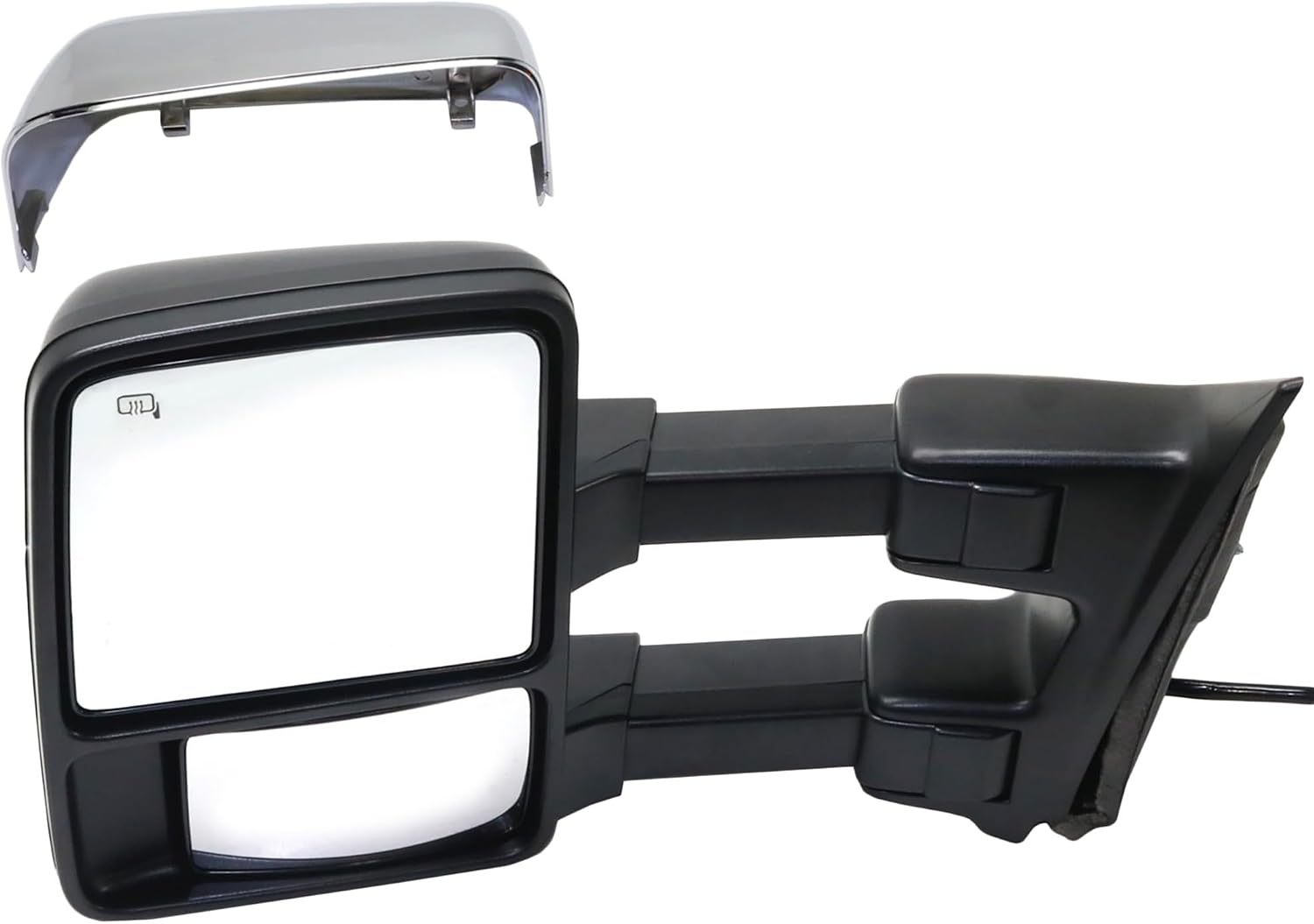 Kool Vue Driver Side Power Heated Towing Mirror, Driver Side Mirror Replacement for Ford F-250 F-350 Super Duty 2010-2016 Power Fold With Signal Light & Memory, Without Blind Spot Monitor Auto Extend