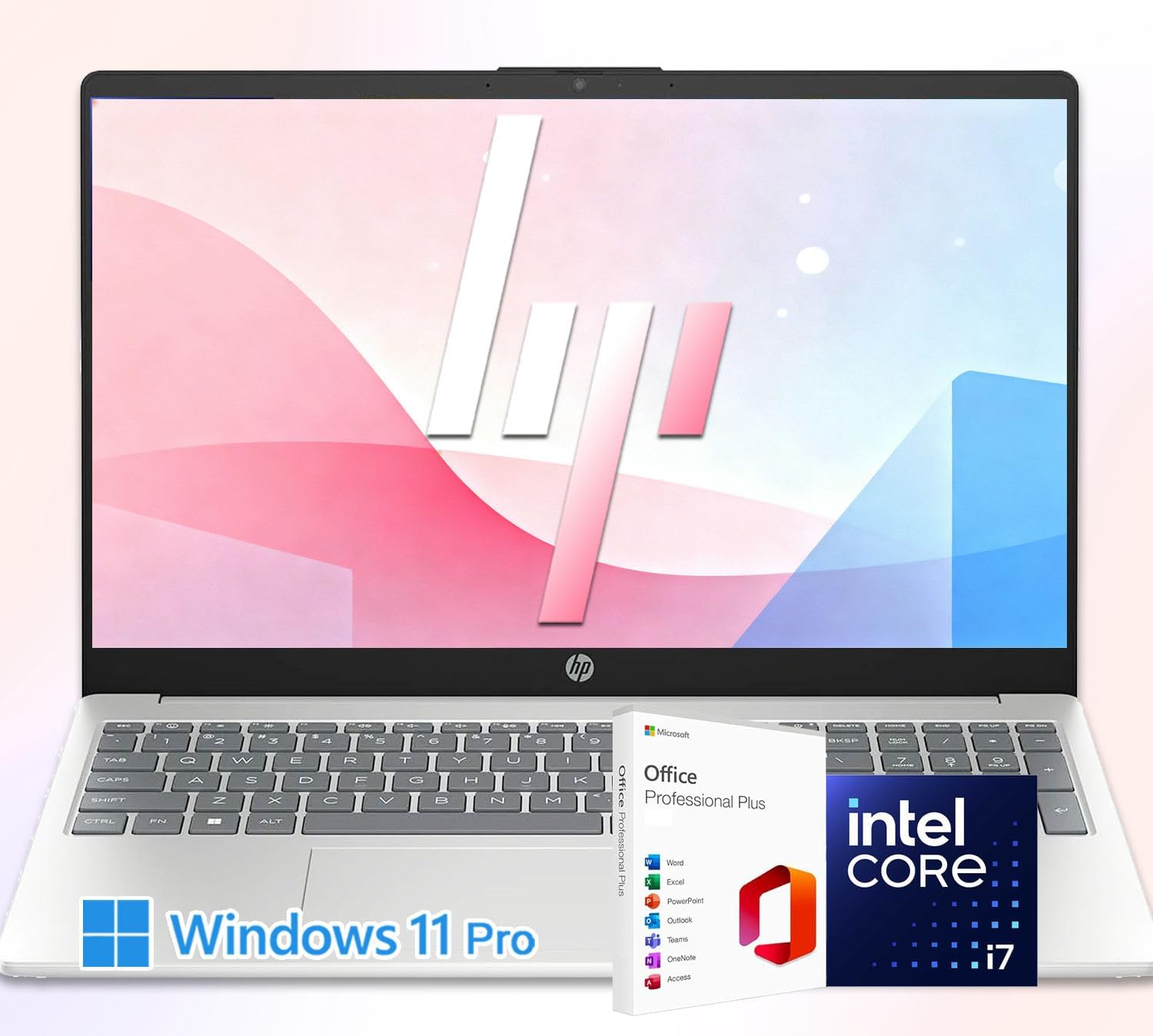 HP Premium Business Laptop | 15.6' FHD Display | Intel Core i7-1255U | 16GB RAM | 1.5TB Storage (1TB PCIe SSD + 512GB Portable Drive) | Win11 Pro with Microsoft Office | w/WOWPC 3-in-1 Bundle