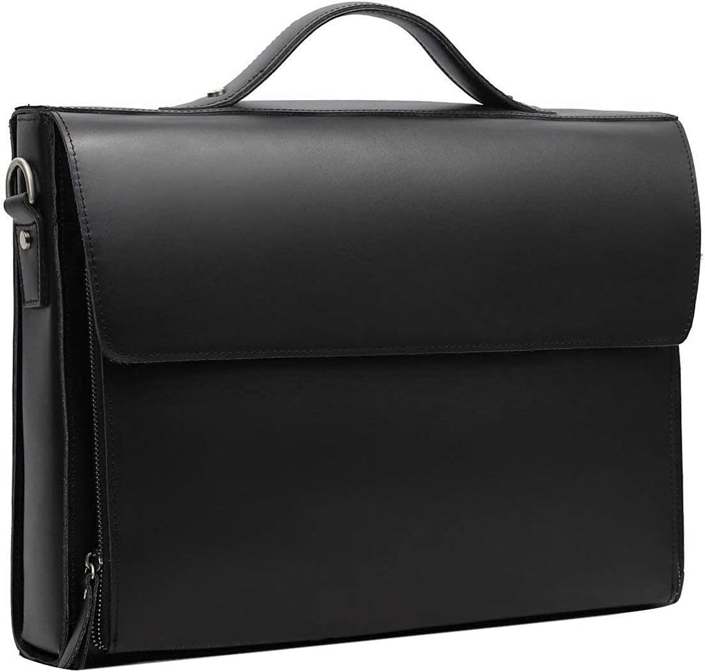 Leathario Leather Briefcase for Men Leather Laptop Bag Shoulder Messenger Bag Business Work Bag