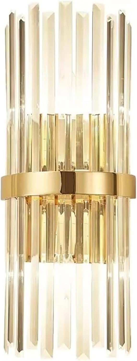 Crystal Wall Lamp Luxurious Gold Silver for Living Room Bedroom Decor Luminaire Bedside Wall Light Bathroom Fixtures Versatile Wall lamp(Gold)