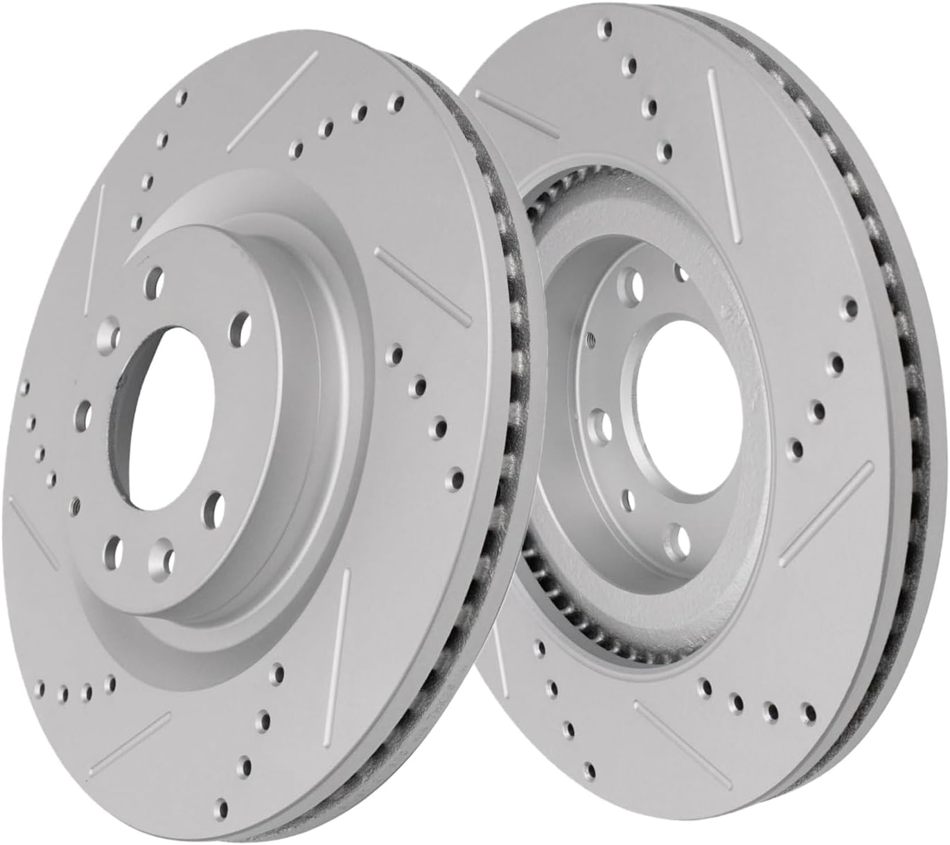 Detroit Axle - 10pc Brake Kit for 2019-2024 Mazda CX-5, Drilled and Slotted Disc Brake Rotors Ceramic Brakes Pads with Hardware Replacement : 12.60' inch Front and 11.93' inch Rear Rotor