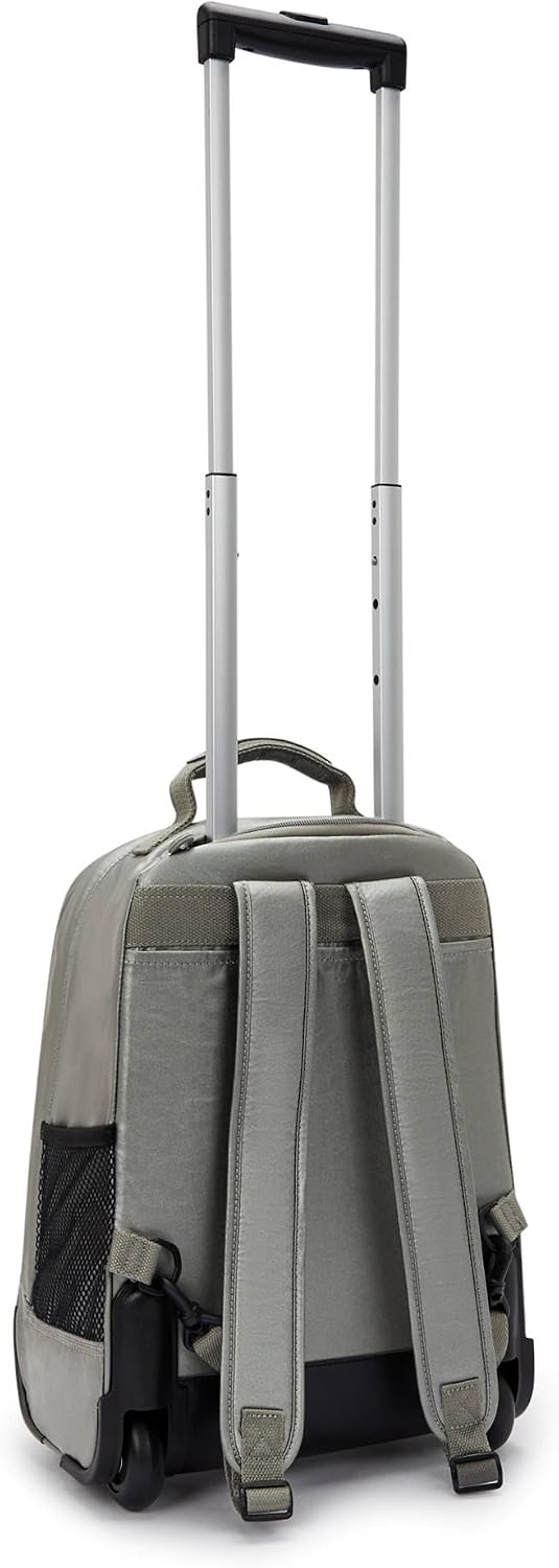 Kipling Women's Sanaa Large Rolling Backpack, Adjustable Padded Straps, Slide-Up Handle, Crinkle Nylon Backpack