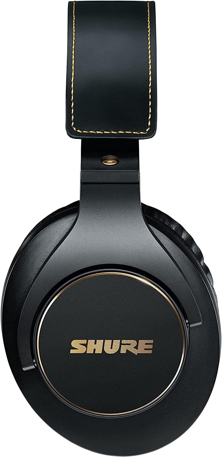 Shure SRH840A Over-Ear Wired Headphones Bundle with RMCH1-UNI Communication Cable with Mic and 3-button Control, for Critical Listening & Monitoring, Adjustable & Collapsible Design - 2022 Version