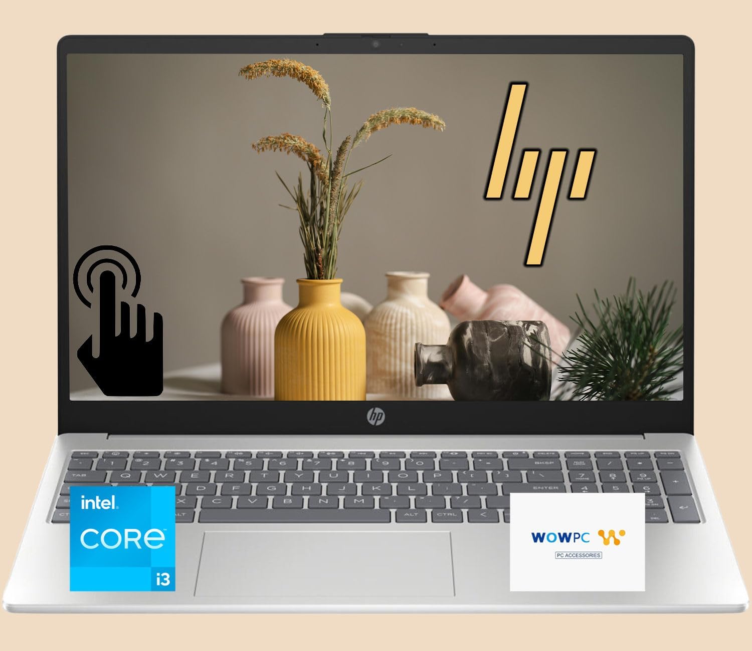HP Pavilion Laptop, 15.6' HD Touchscreen, Intel i3-1315U, 16GB RAM 1TB SSD(512GB SSD+512GB Drive), Windows 11 Home, WiFi 6, HD Audio, HD Camera, Up to 10.25 Hrs Use, BrightView, w/WOWPC 3-in-1 Bundle