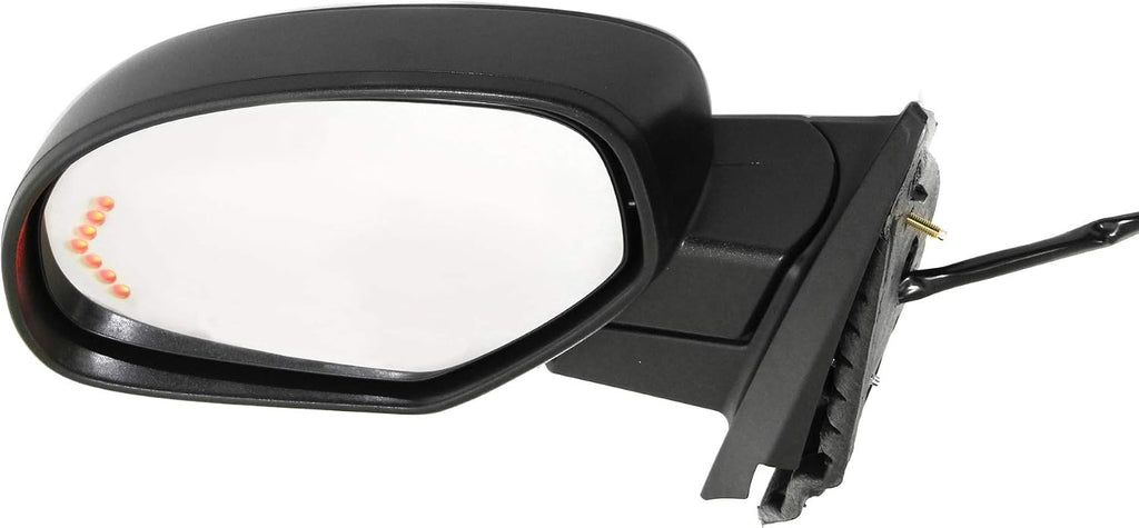 Kool Vue Left Power Heated Mirror for Chevrolet Silverado 1500 GMC Sierra 1500 2007-2013 Power Fold With Signal Light & Puddle Lamp; Without Blind Spot Monitor, Memory & Auto-Dim with 2 Caps New Body