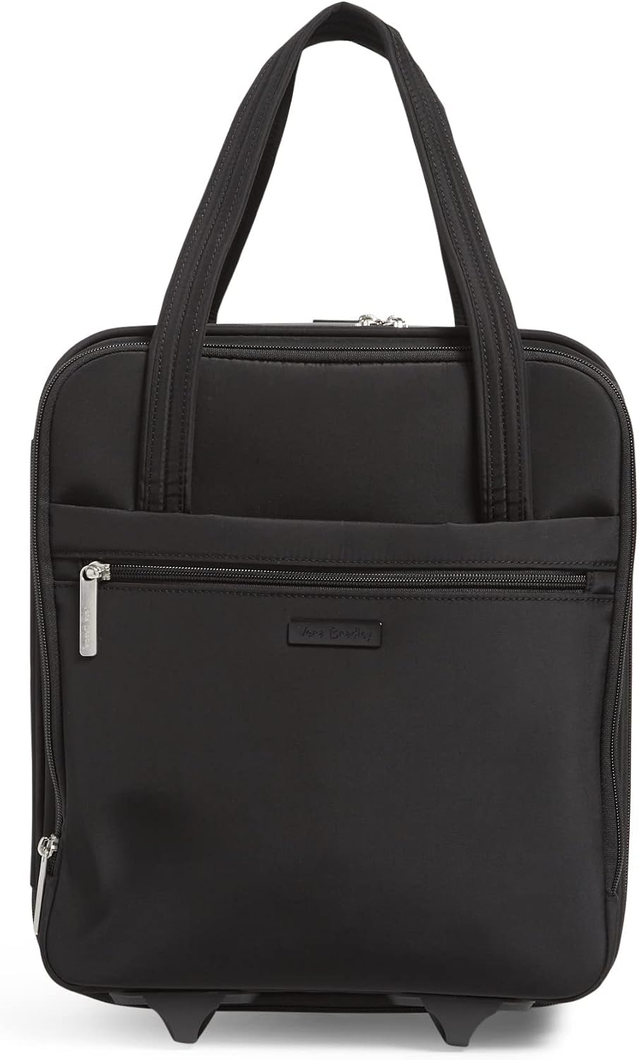 Vera Bradley Women's Softside Underseat Rolling Work Bag, Black, One Size