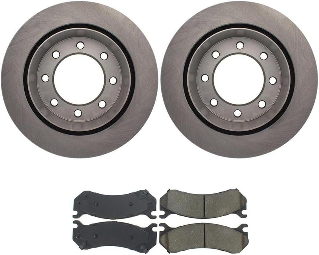 Arrhythmic 4Pcs Rear Brake Pads and Rotors Kit for Chevrolet Avalanche 2500 2002-2006 for Chevy Avalanche 2500 2002-2006 for Chevrolet Silverado 1500 2004-2004 for Chevy Silverado 1500 2004-2004