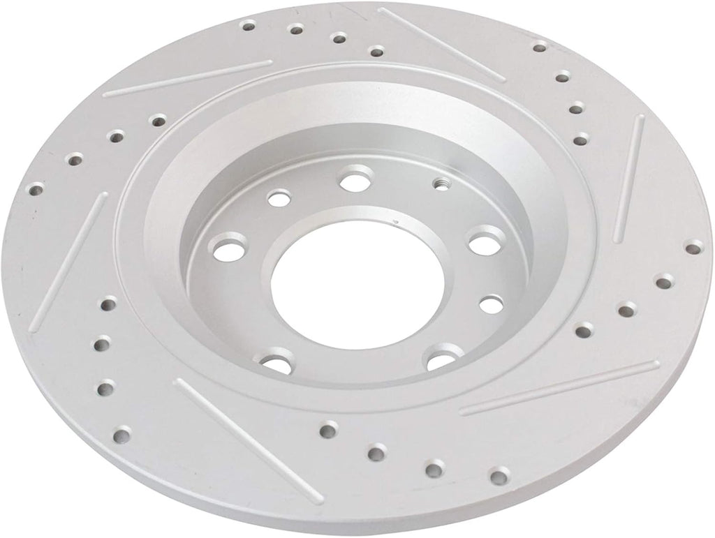 TRQ Performance Front and Rear Semi Metallic Brake Pad and Rotor Set Drilled Slotted Coated Compatible with 2006-2012 Ford Fusion 2007-2012 Lincoln MKZ 2006 Lincoln Zephyr 2006-2011 Mercury Milan