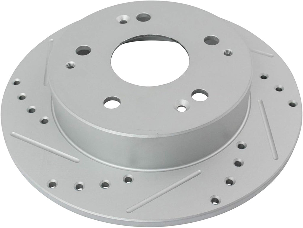 TRQ Performance Rear Brake Pad and Rotor Set Ceramic Solid Rotors Calipers Compatible with 1998-2002 Honda Accord