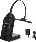 Spracht HS-3010 DECT USB Softphone Wireless Headset with Base Station| Headphones with Microphone, with Noise-Canceling Mic | Wireless Work Headset for PC, MAC, Laptops